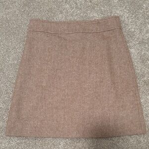 J. Crew Tan Herringbone Wools Blend Mini Skirt